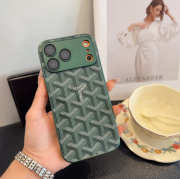 Uubags Luxury Goyard-Style Shockproof iPhone Case In Green - 2