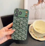 Uubags Luxury Goyard-Style Shockproof iPhone Case In Green - 5