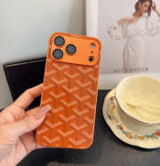 Uubags Luxury Goyard-Style Shockproof iPhone Case In Orange - 2