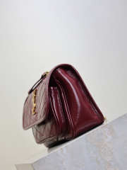 Uubags YSL Niki Baby Bag In Burgundy Vintage Leather 22x16.5x12cm - 4