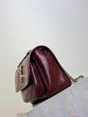 Uubags YSL Niki Medium Bag In Burgundy Vintage Leather 28x20x8cm - 6