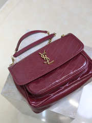 Uubags YSL Niki Medium Bag In Burgundy Vintage Leather 28x20x8cm - 3