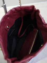 Uubags YSL Jamie pochon in rouge merlot lambskin leather bag 27x34x3cm - 6