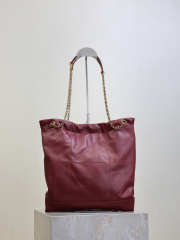 Uubags YSL Jamie pochon in rouge merlot lambskin leather bag 27x34x3cm - 5