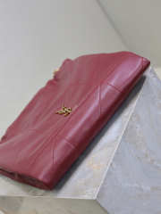 Uubags YSL Jamie pochon in rouge merlot lambskin leather bag 27x34x3cm - 4