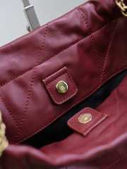 Uubags YSL Jamie pochon in rouge merlot lambskin leather bag 27x34x3cm - 2