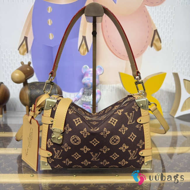 Uubags Louis Vuitton M27516 Side Trunk Bag PM Monogram Brown Bag 23.5x8.5x16cm - 1