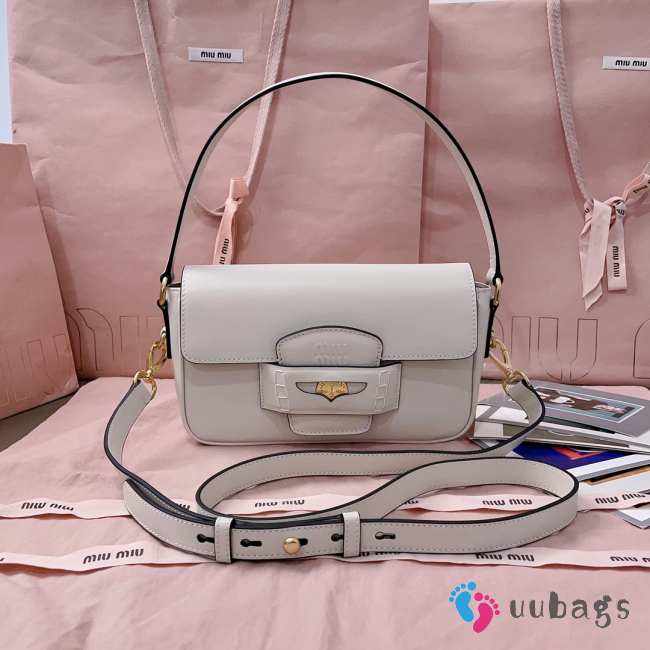 Uubags Miu Miu Penny shoulder bag in light white 23x13.5x5cm - 1