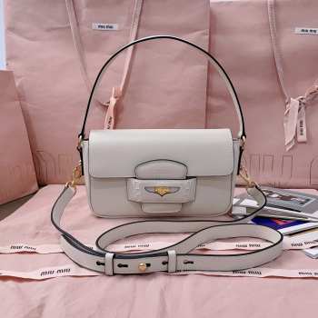 Uubags Miu Miu Penny shoulder bag in light white 23x13.5x5cm