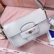 Uubags Miu Miu Penny shoulder bag in light white 23x13.5x5cm - 6