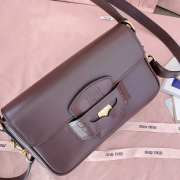 Uubags Miu Miu Penny shoulder bag in dark brown 23x13.5x5cm - 3