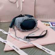 Uubags Miu Miu Crystal-Embellished Bucket Bag In Black 17x15x10cm - 2