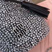 Uubags Miu Miu Crystal-Embellished Bucket Bag In Black 17x15x10cm - 5