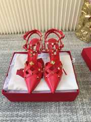 Uubags Valentino Studdy Kidskin Pumps In Red 10cm - 4