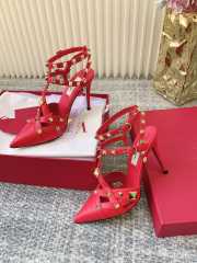 Uubags Valentino Studdy Kidskin Pumps In Red 10cm - 3
