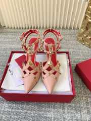 Uubags Valentino Studdy Kidskin Pumps In Pink 10cm - 2