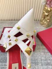 Uubags Valentino Studdy Kidskin Pumps In White 10cm - 3