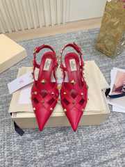 Uubags Valentino Studdy Kidskin Pumps In Red 7cm - 5
