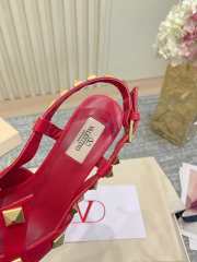 Uubags Valentino Studdy Kidskin Pumps In Red 7cm - 4