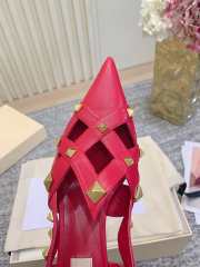 Uubags Valentino Studdy Kidskin Pumps In Red 7cm - 2