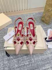 Uubags Valentino Studdy Kidskin Pumps In Pink 7cm - 6