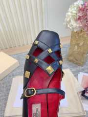 Uubags Valentino Studdy Mary Jane Ballet Shoes In Black  - 5