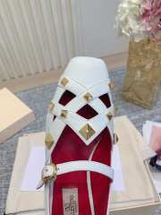 Uubags Valentino Studdy Mary Jane Ballet Shoes In White - 2