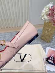 Uubags Valentino Studdy Mary Jane Ballet Shoes In Pink  - 3