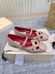 Uubags Valentino Studdy Mary Jane Ballet Shoes In Pink  - 2