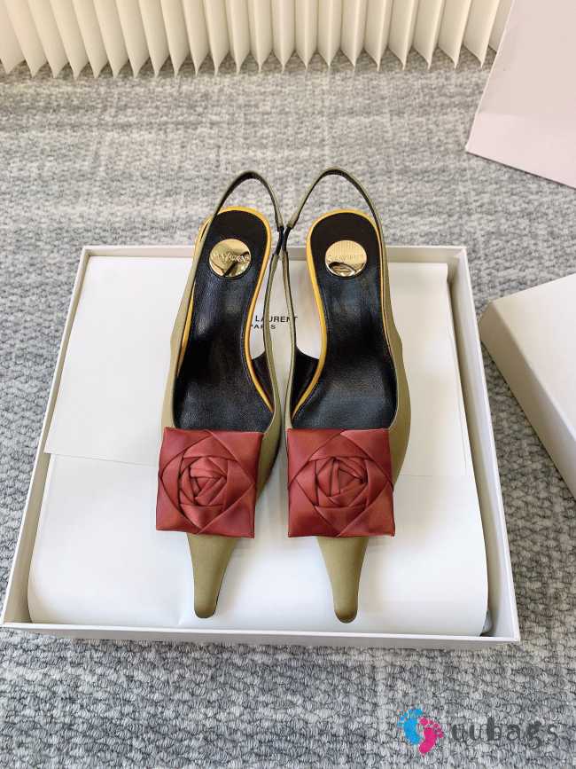 Uubags YSL Amalia slingback pumps in satin crepe 01 - 1