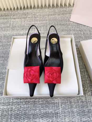 Uubags YSL Amalia slingback pumps in satin crepe 04