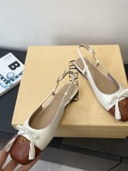 Uubags Valentino Valet Du Roi Kid Slingback Ballerina In Butter/Tobacco 2.5cm - 5