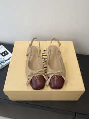 Uubags Valentino Valet Du Roi Kid Slingback Ballerina In Cinnamon Rose 2.5cm - 1