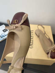 Uubags Valentino Valet Du Roi Kid Slingback Ballerina In Cinnamon Rose 2.5cm - 6