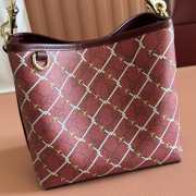 Uubags Gucci GG Emblem small bucket bag in red and pink GG fabric 19x18x11cm - 6