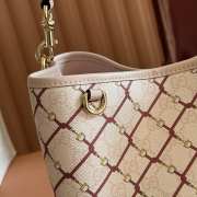 Uubags Gucci GG Emblem medium bucket bag in pink and red GG fabric 25x25x15cm - 4