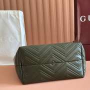 Uubags Gucci GG Marmont medium forest green soft lightweight matelassé chevron nappa leather tote bag 30x23x18cm - 4