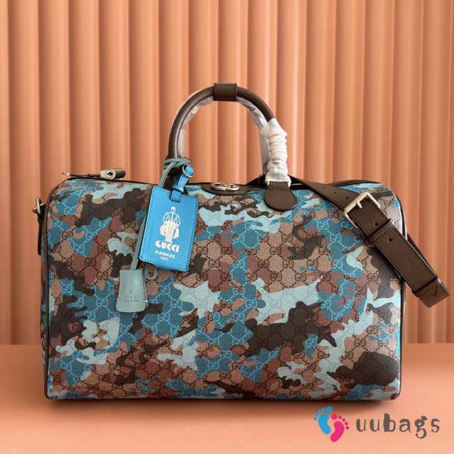Uubags Gucci GG medium duffle bag blue GG fabric 44x29x25cm - 1