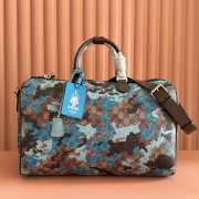 Uubags Gucci GG medium duffle bag blue GG fabric 44x29x25cm - 1