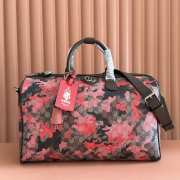 Uubags Gucci GG medium duffle bag pink and red GG fabric 44x29x25cm - 1