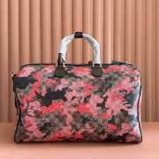 Uubags Gucci GG medium duffle bag pink and red GG fabric 44x29x25cm - 2