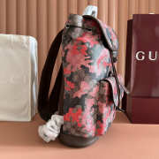 Uubags Gucci GG small backpack pink and red GG fabric 28x40x12cm - 3