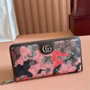 Uubags Gucci GG zip-around wallet pink and red GG fabric 19x10.5x2.5cm - 5