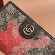 Uubags Gucci GG long card case pink and red GG fabric 7.5x12cm - 2