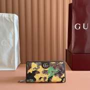 Uubags Gucci GG zip-around wallet in green and yellow GG fabric 19x10.5x2.5cm - 1