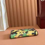 Uubags Gucci GG zip-around wallet in green and yellow GG fabric 19x10.5x2.5cm - 5