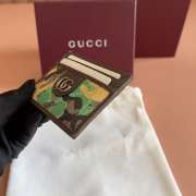 Uubags Gucci GG card case in green and yellow GG fabric 11x7cm - 6