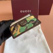 Uubags Gucci GG card case in green and yellow GG fabric 11x7cm - 5