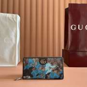 Uubags Gucci GG zip-around wallet in blue GG fabric 19x10.5x2.5cm - 1