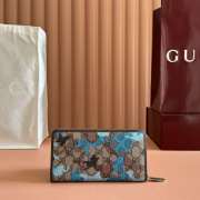Uubags Gucci GG zip-around wallet in blue GG fabric 19x10.5x2.5cm - 6